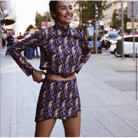 Zara Multicolor Patterned Top - Picture 3 of 13